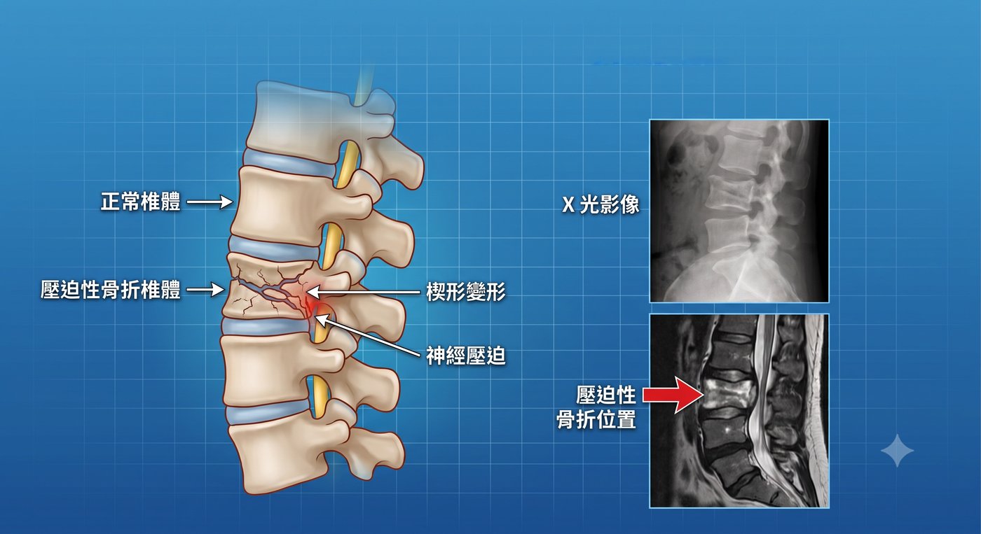 脊椎壓迫性骨折 圖解